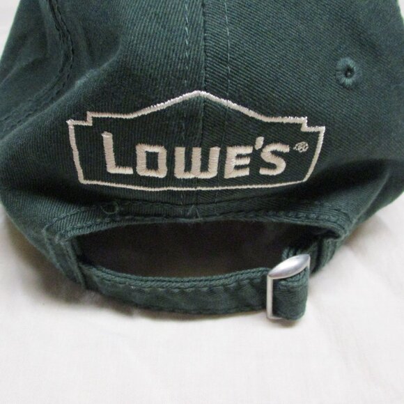 Lowes Embroidered 100% Cotton Strap Back Hat Green Men Size | One Size - Picture 4 of 7